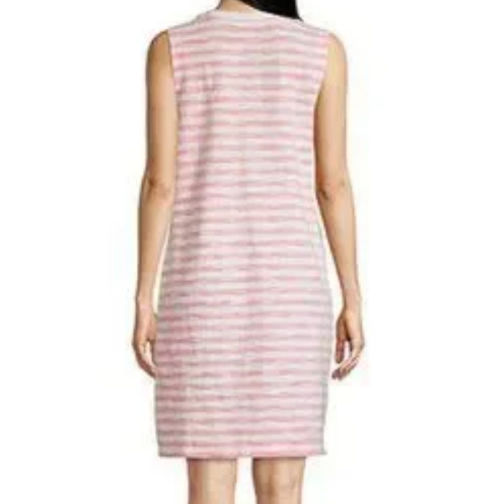 NWOT Dress Liz Claiborne Striped Sleeveless Shift Knee Length 5X Plus Pullover - Picture 3 of 5